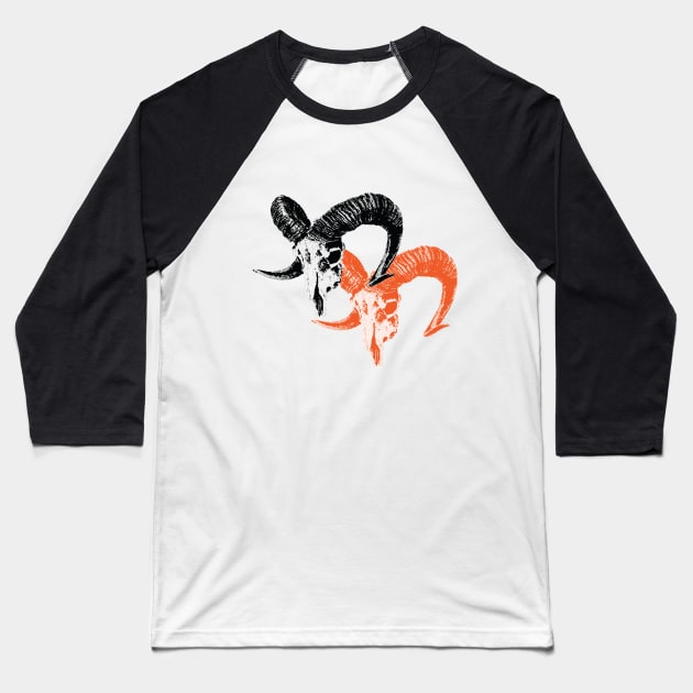 Aries Duo Baseball T-Shirt by HERMETICSUPPLY